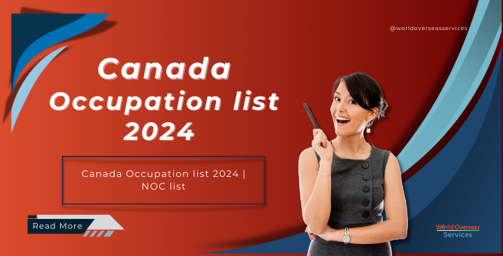 Canada Occupation list 2024 NOC list